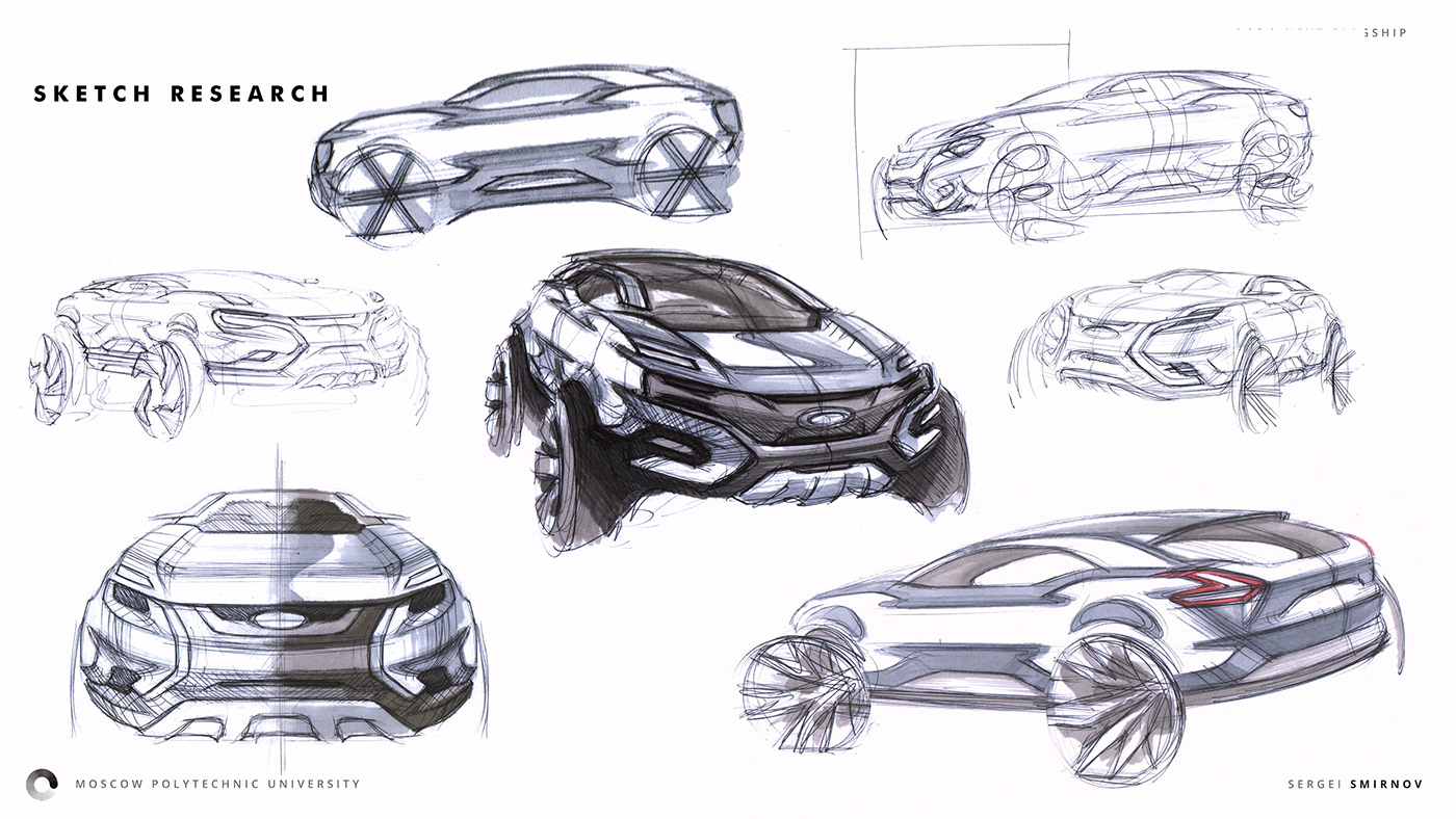 suv，LADA Next，flagship，automobile，Draft hand-painted，