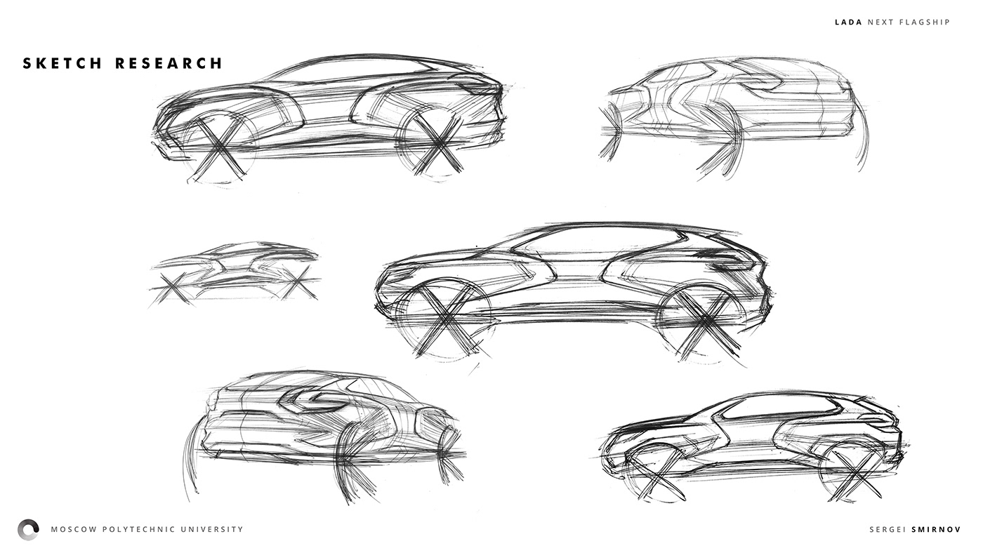 suv，LADA Next，flagship，automobile，Draft hand-painted，