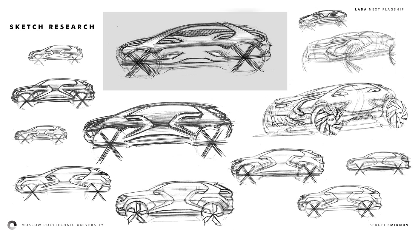 suv，LADA Next，flagship，automobile，Draft hand-painted，