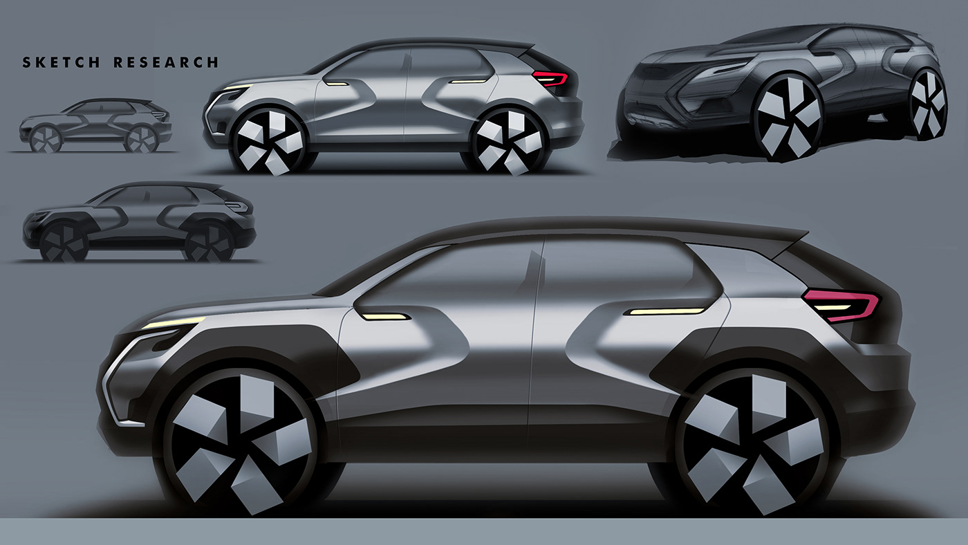 suv，LADA Next，flagship，automobile，Draft hand-painted，