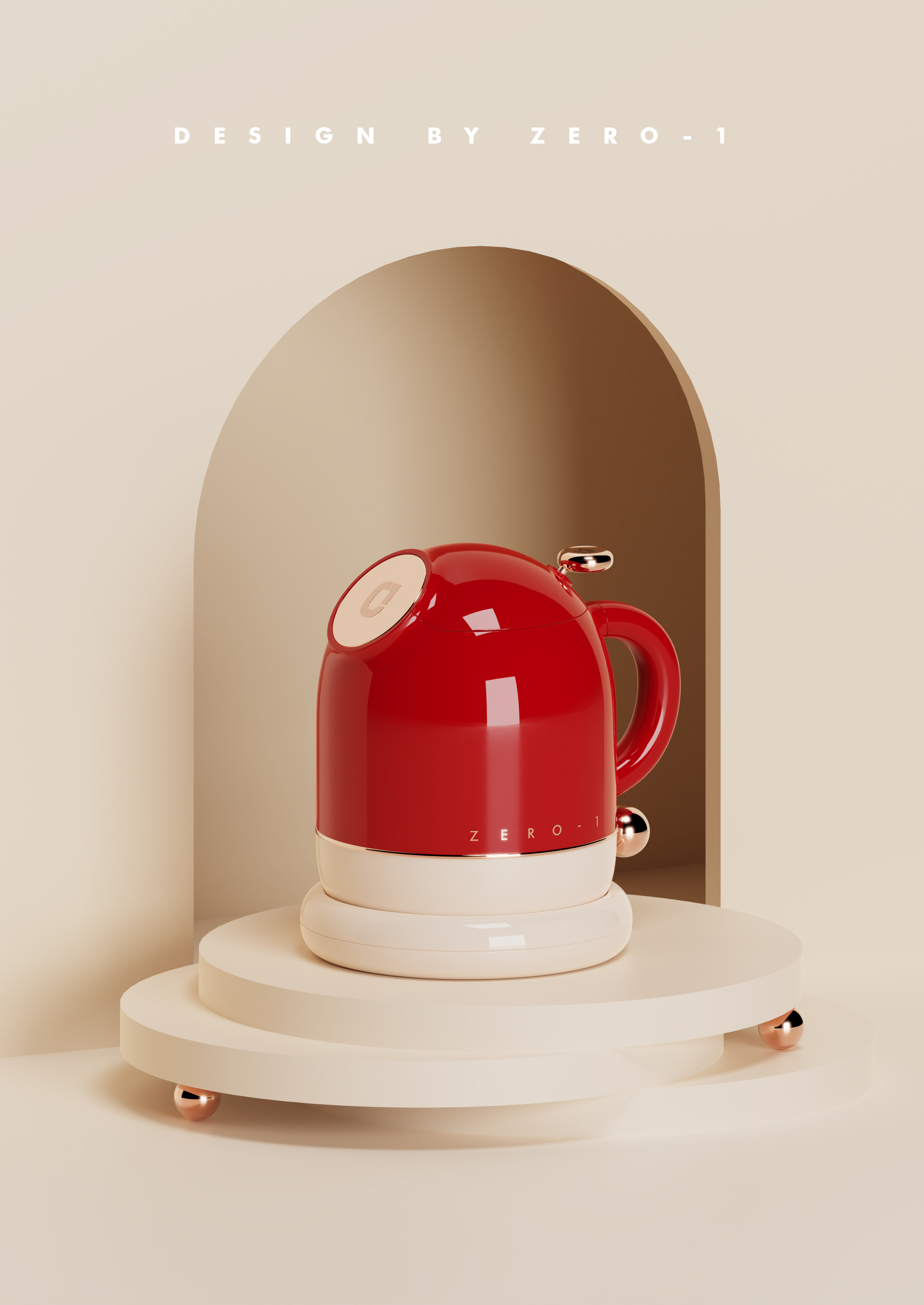 household electrical appliances，Kitchenware，Electric kettle，Retro，feelings，Nostalgia，Home appliance design，lovely，