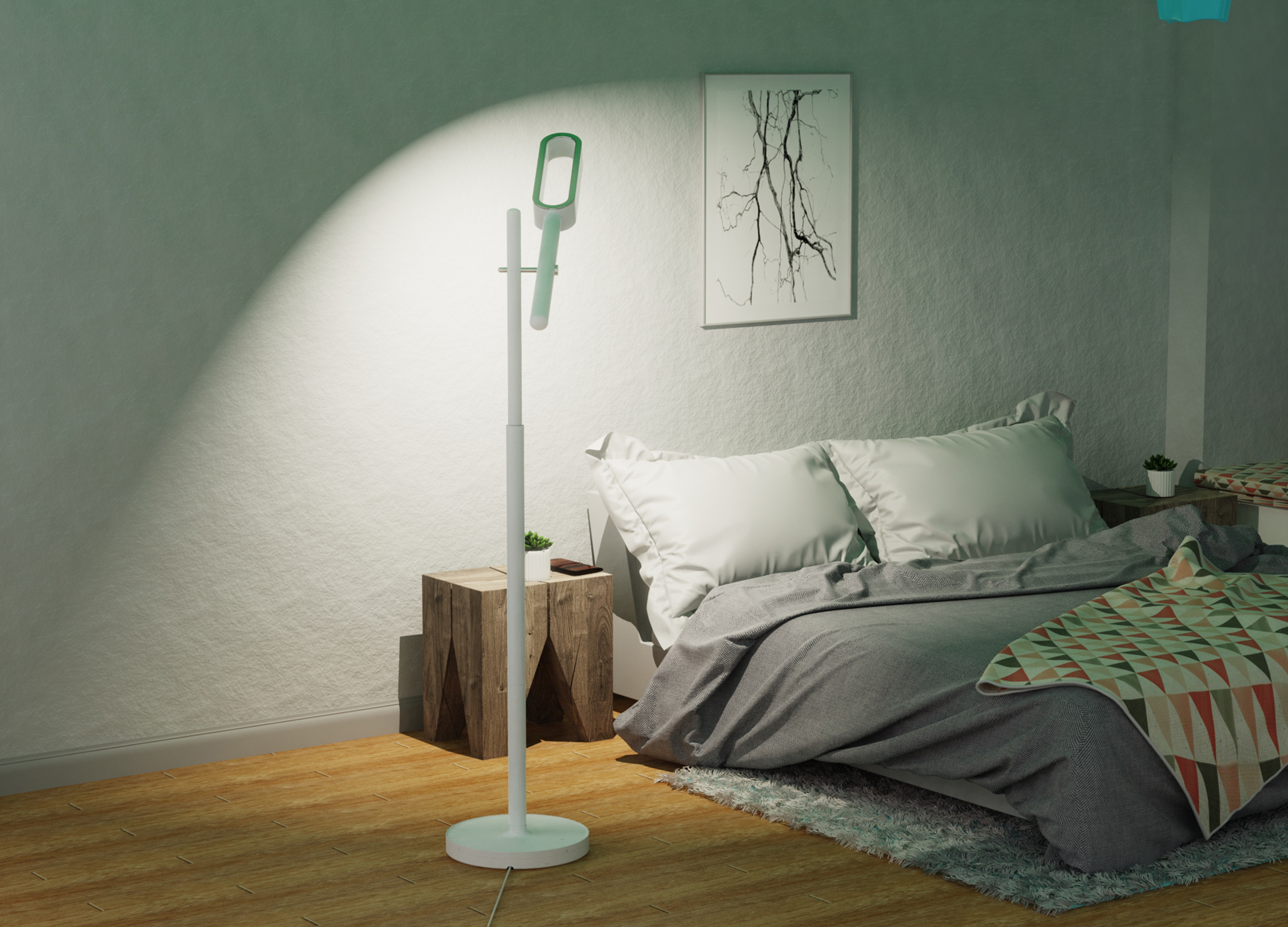 hair drier，Floor lamp，female sex，care，intelligence，