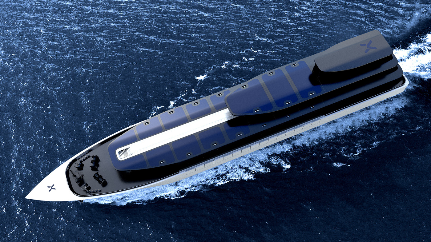 PowerArk 100，electric transport ship，concept，Motorized design，Green energy，