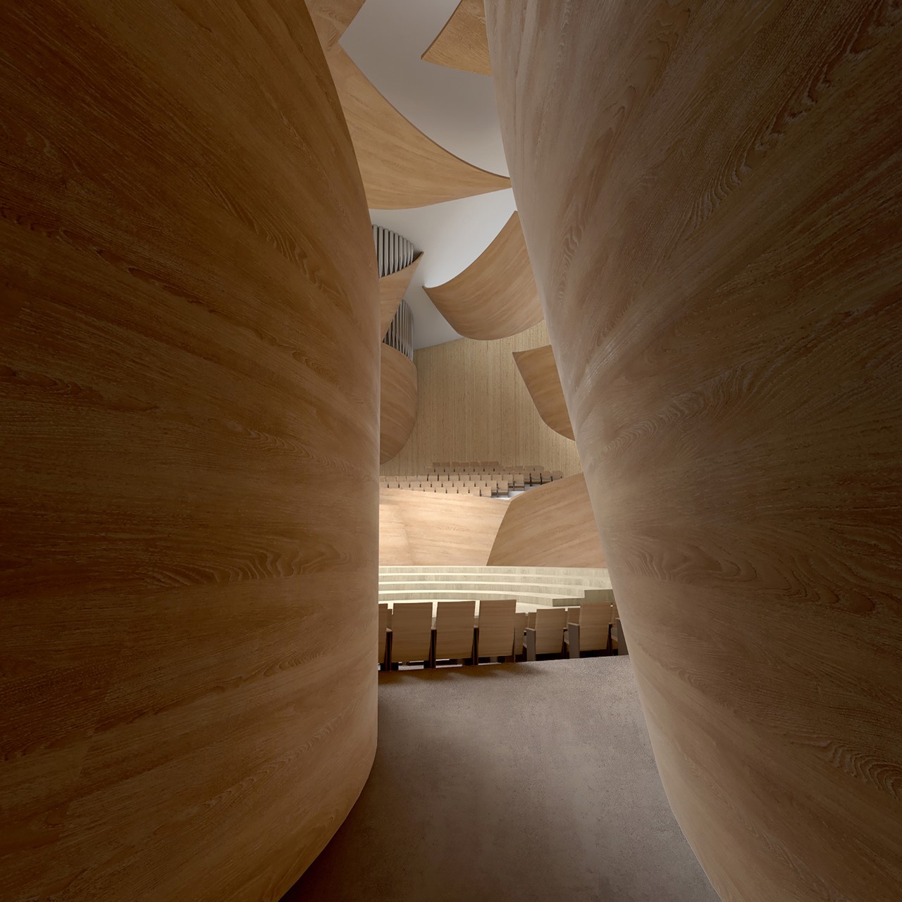 Concert Hall，woodiness，originality，