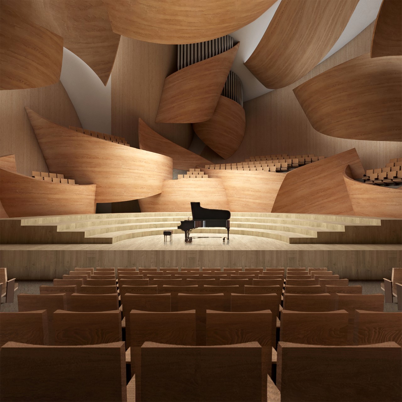 Concert Hall，woodiness，originality，
