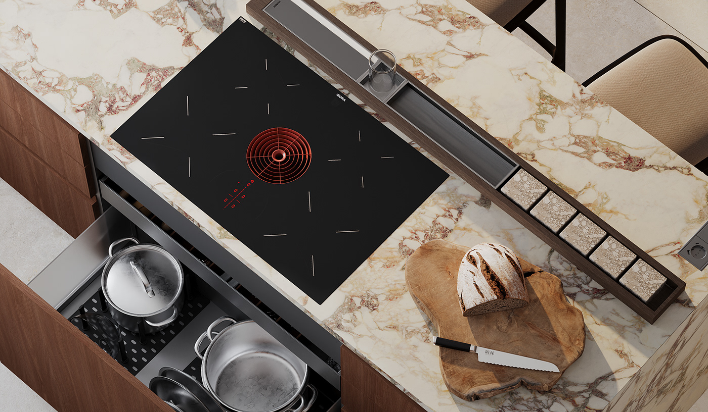 indoor，Interior design，apartment，kitchen，design，