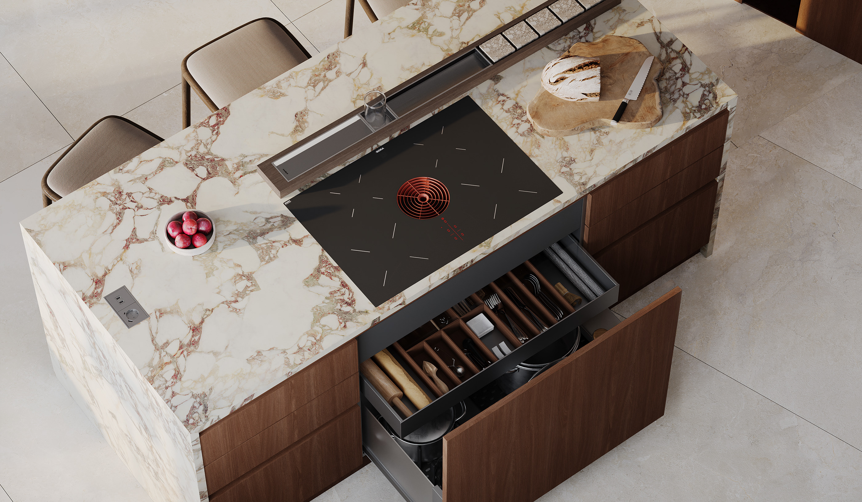 indoor，Interior design，apartment，kitchen，design，