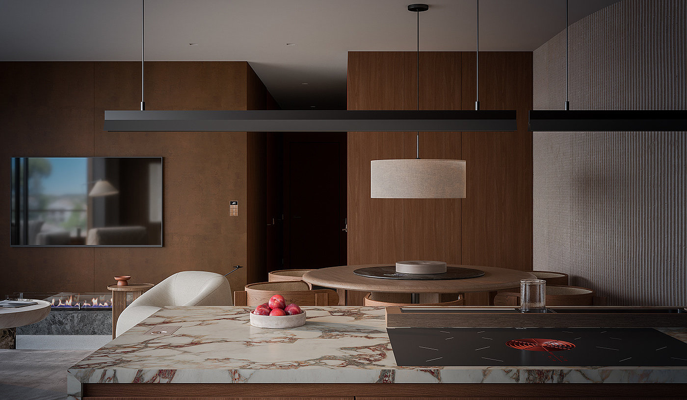 indoor，Interior design，apartment，kitchen，design，