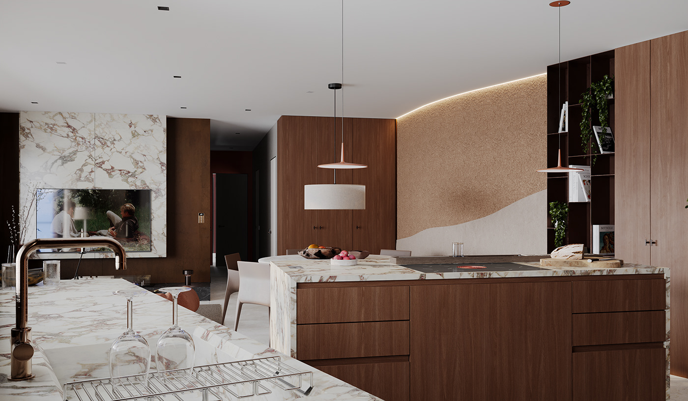 indoor，Interior design，apartment，kitchen，design，