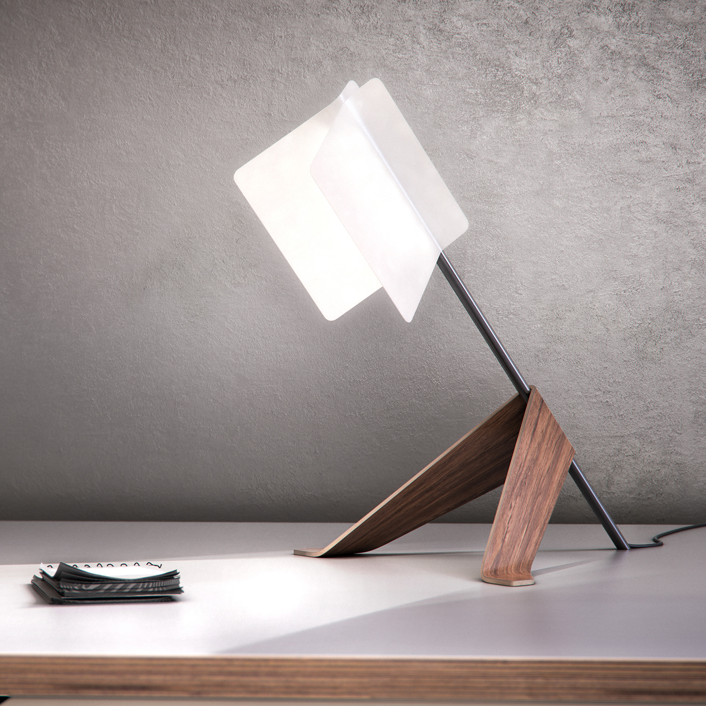 Keyshot rendering，Office chair，Reading lamp，"Open Book"，
