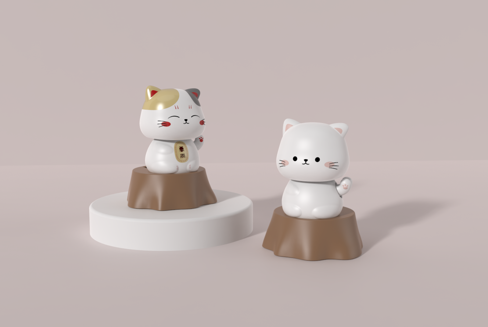 Fortune Cat，Kitty，Cartoon，lovely，solar energy，