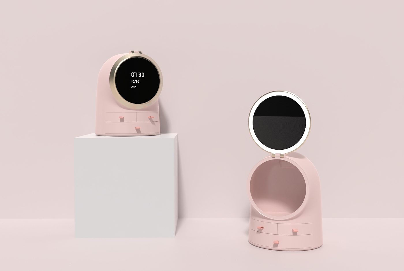 Cosmetic mirror，Beauty mirror，storage box，