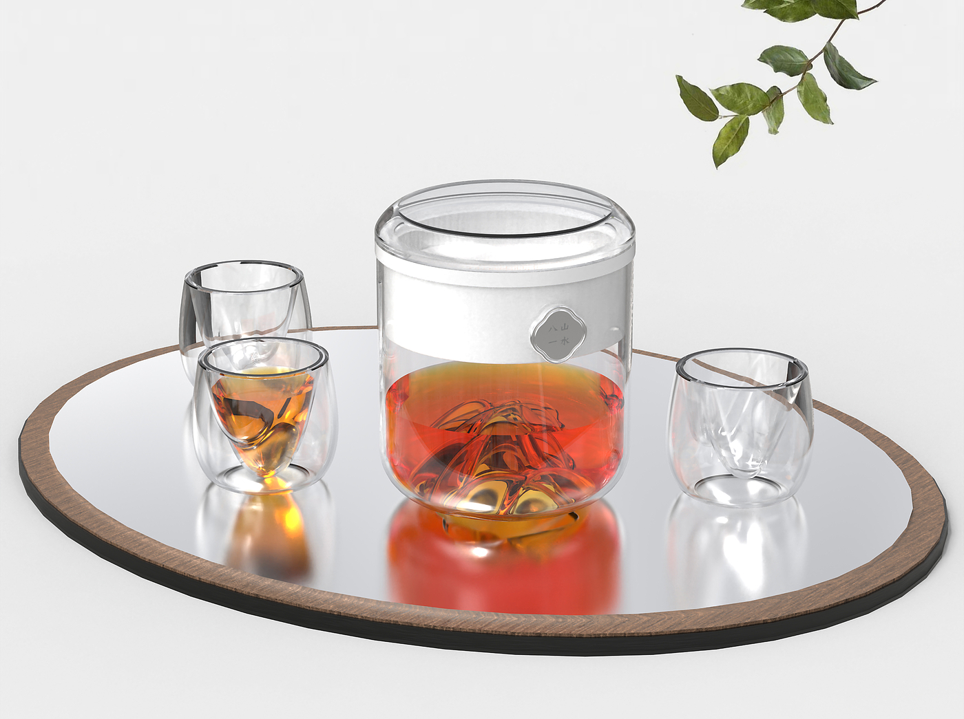 tea set，landscape，Cultural creation，glass，tea，Tea，