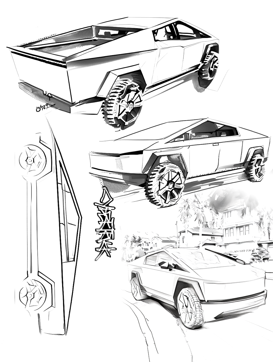 Hand drawn，AI painting，Hand drawn vehicle，Hand drawn products，AIGC，stablediffusion，