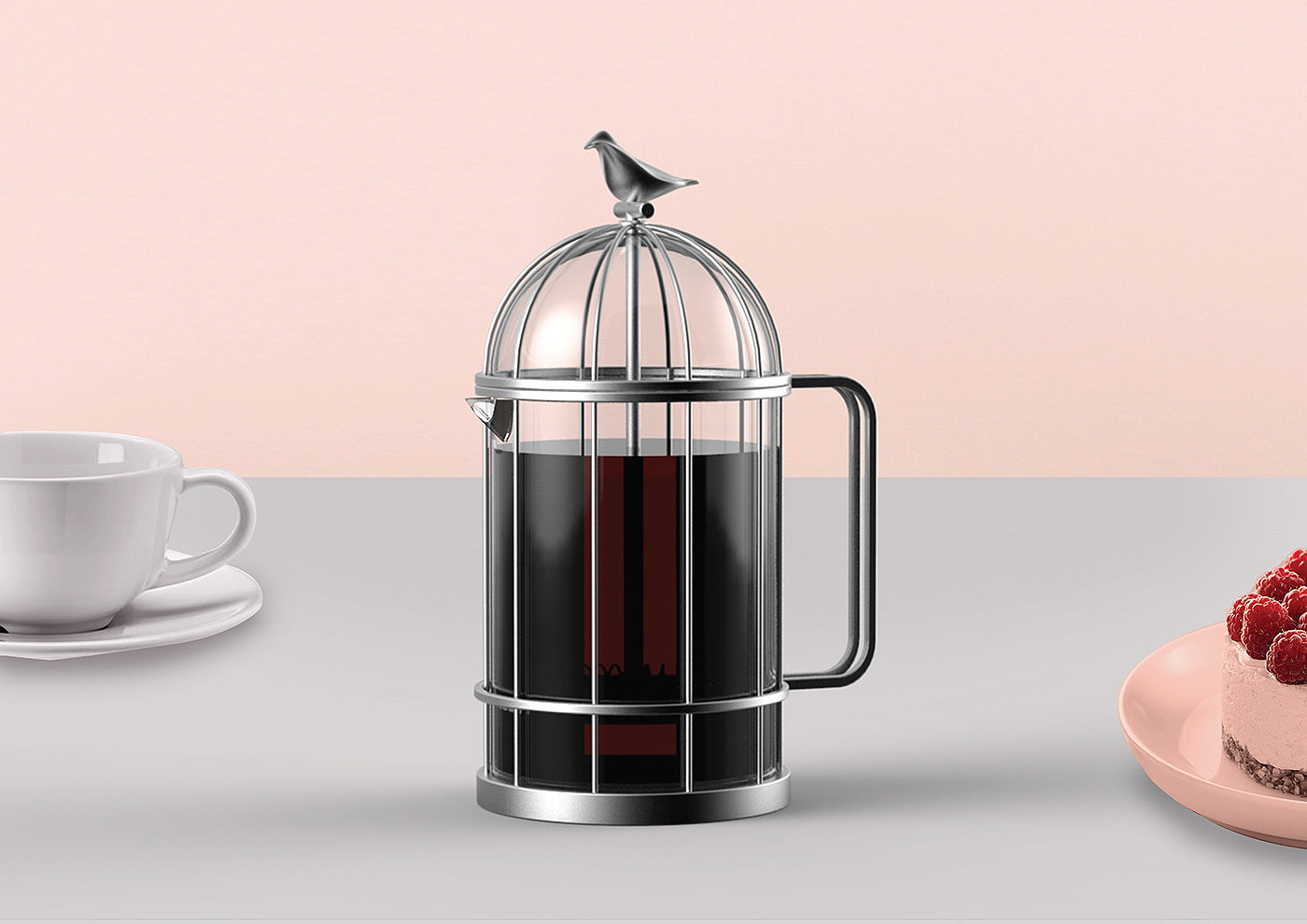 Coffee machine，originality，Bird，Cage，