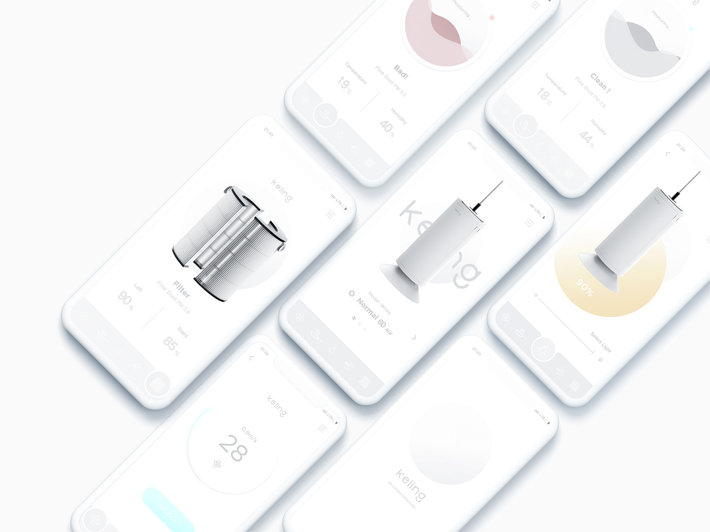 Keling，air cleaner，Household Electric Appliances，conceptual design，