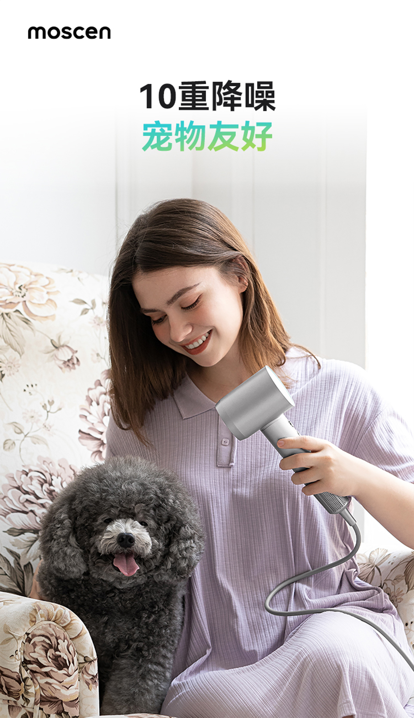 hair drier，High speed hair dryer，Personal care products，visual effect performance，colourful，Render，5% design，