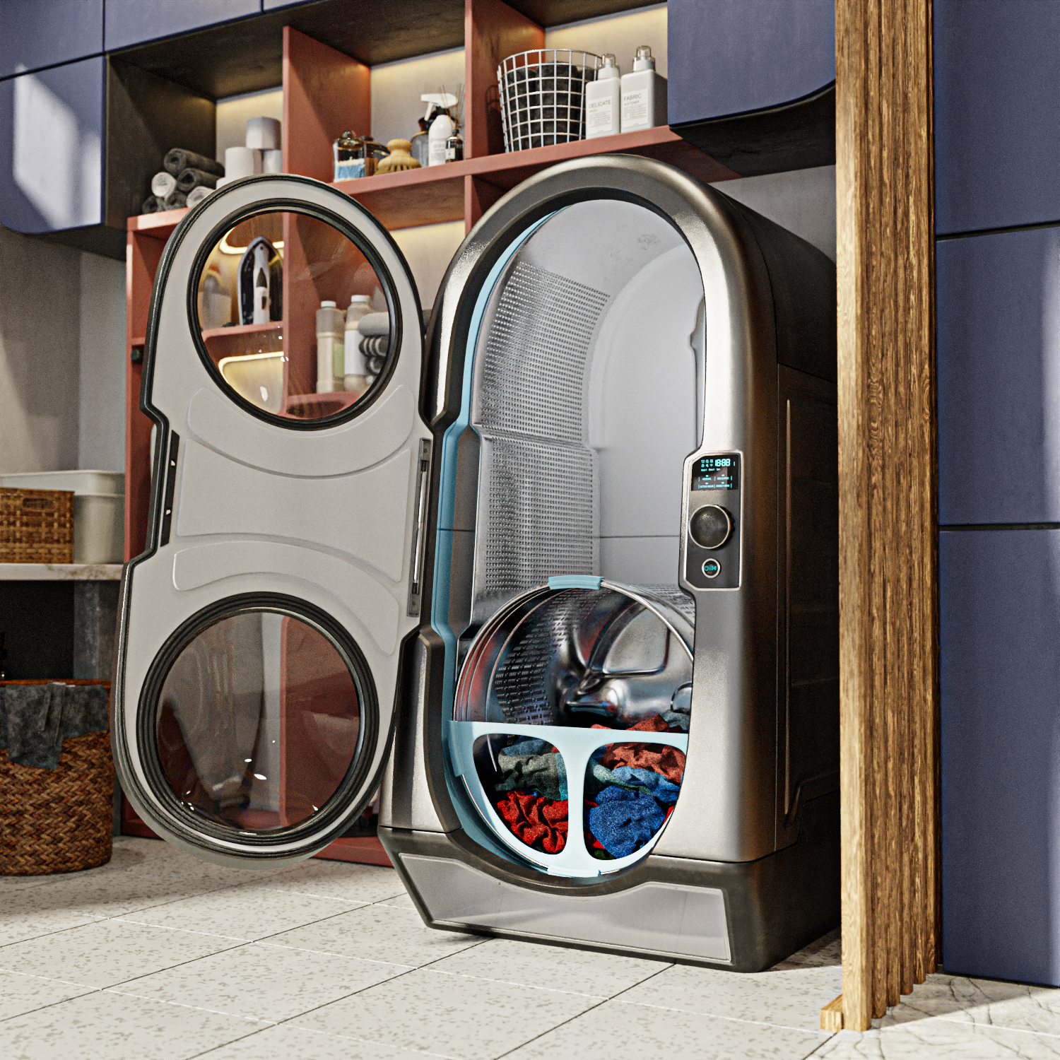 household electrical appliances，product design，Washing machine，dryer，Integrated machine，Olio，