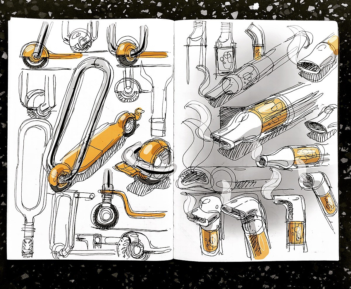 Hand drawn，two thousand and eighteen，industrial design，product design，