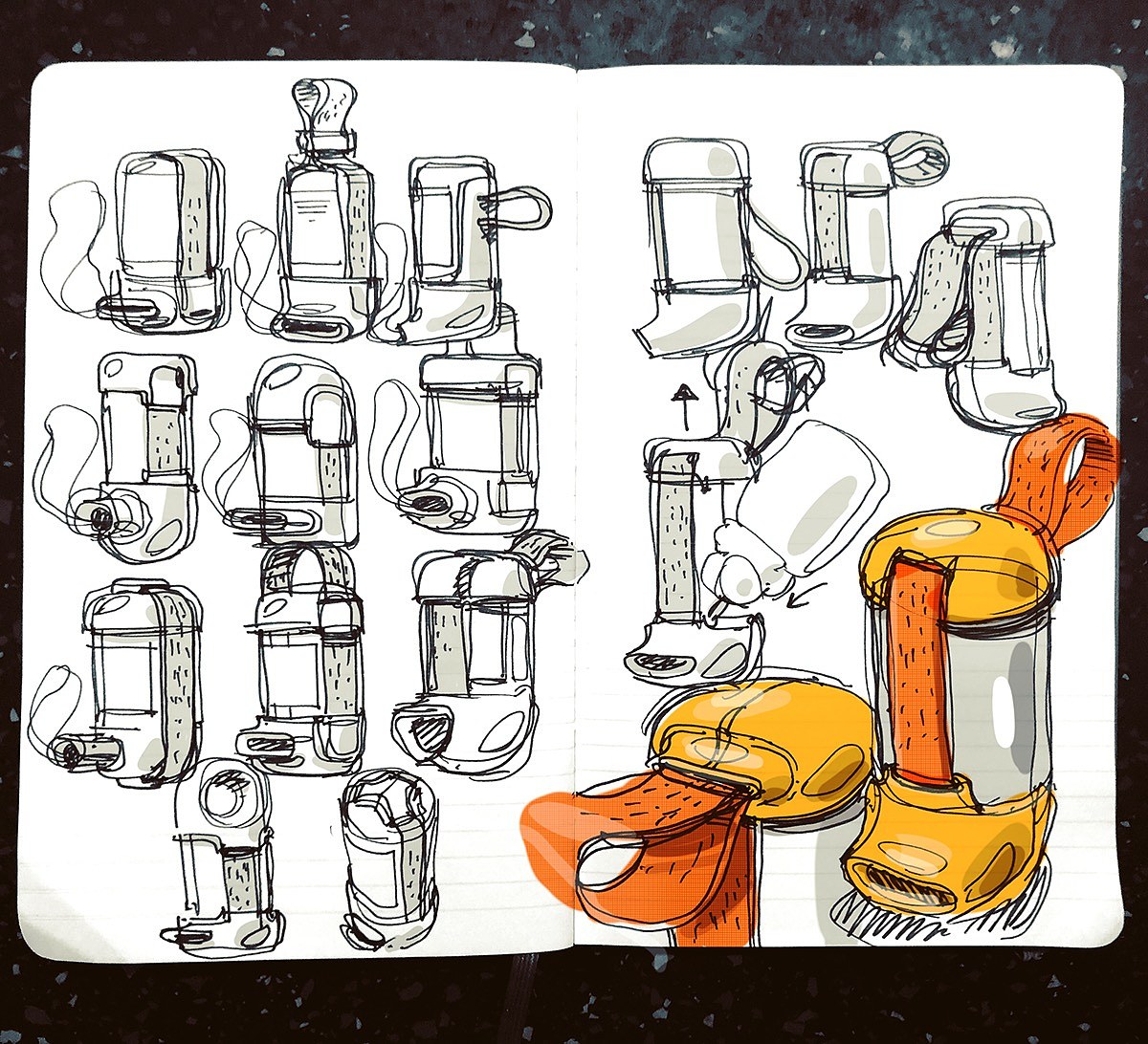 Hand drawn，two thousand and eighteen，industrial design，product design，