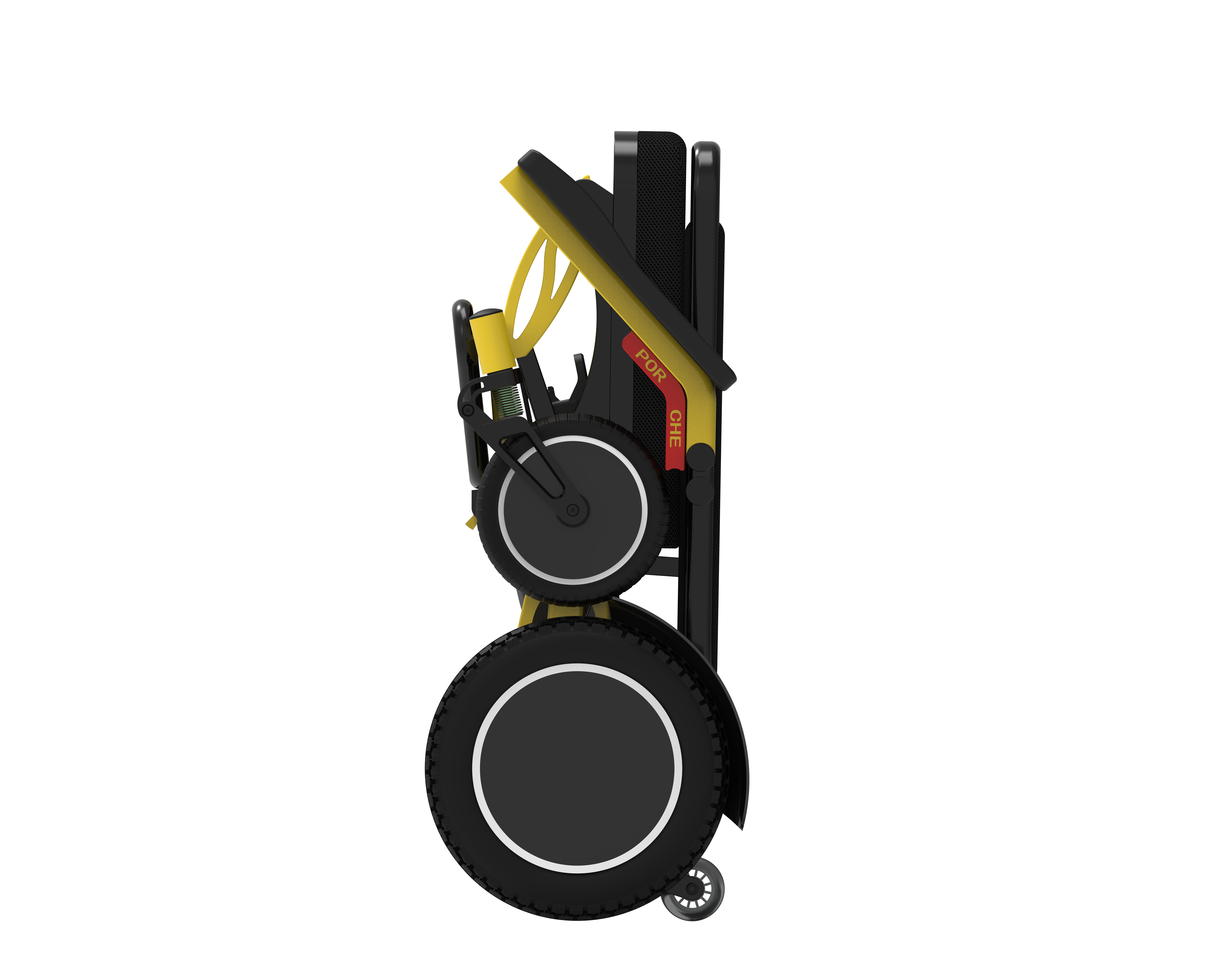 Front and rear wheel suspension electric wheelchair scooter，