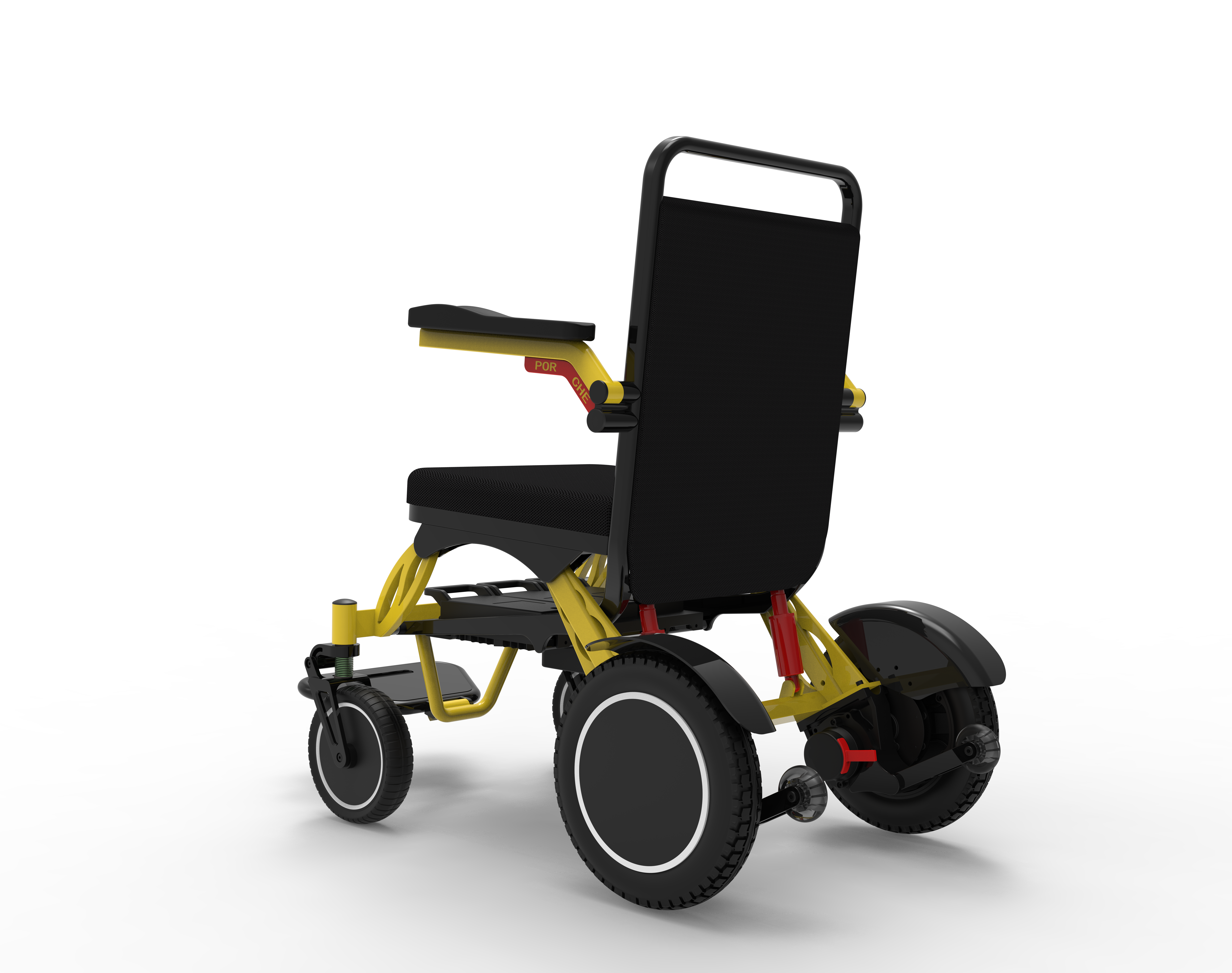 Front and rear wheel suspension electric wheelchair scooter，