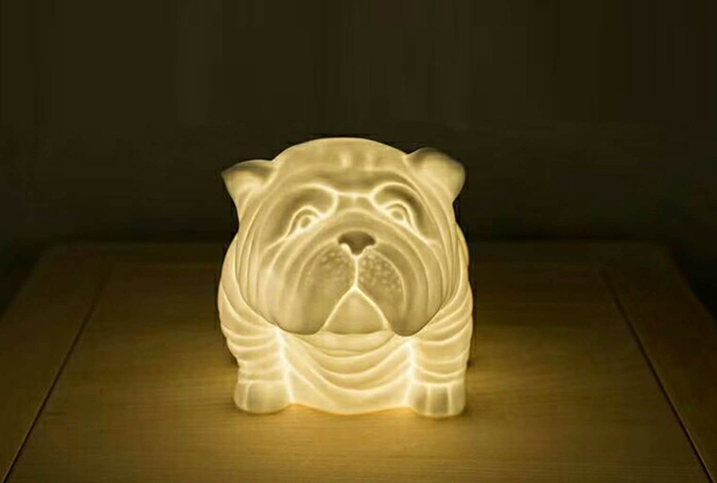 Original ceramics，French Bulldog，Creative lighting，Night light，Aina life，Craftsmanship，