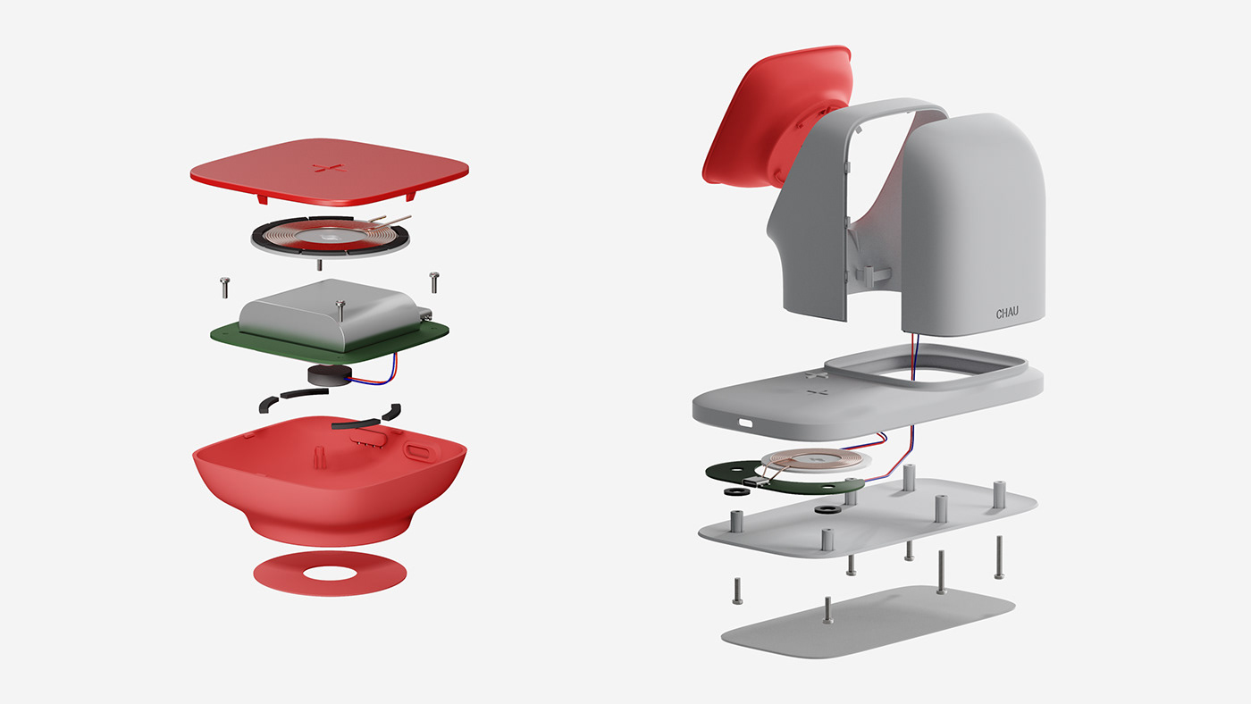 Tools and equipment，Power supply，Wireless charging，wireless charger ，industrial design，