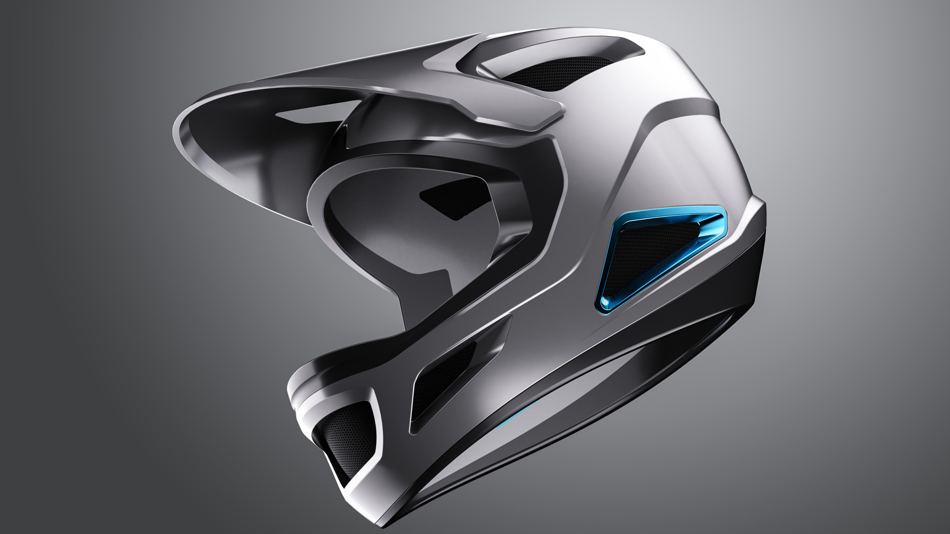 Full-face helmet，3D modeling，Helmet，