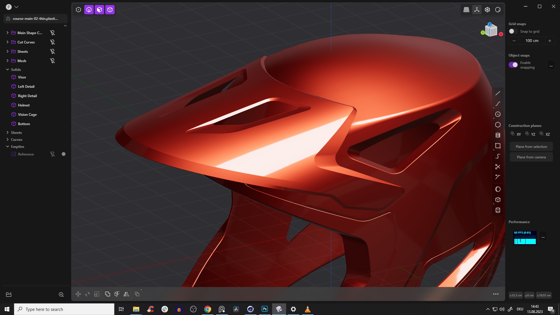 Full-face helmet，3D modeling，Helmet，