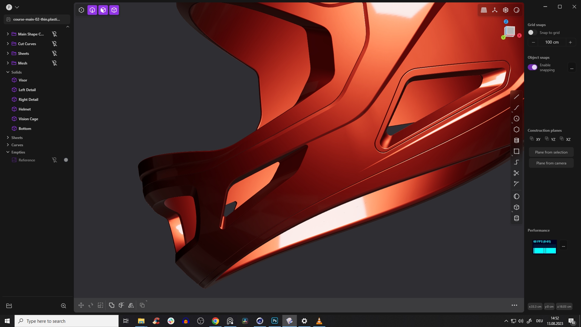 Full-face helmet，3D modeling，Helmet，