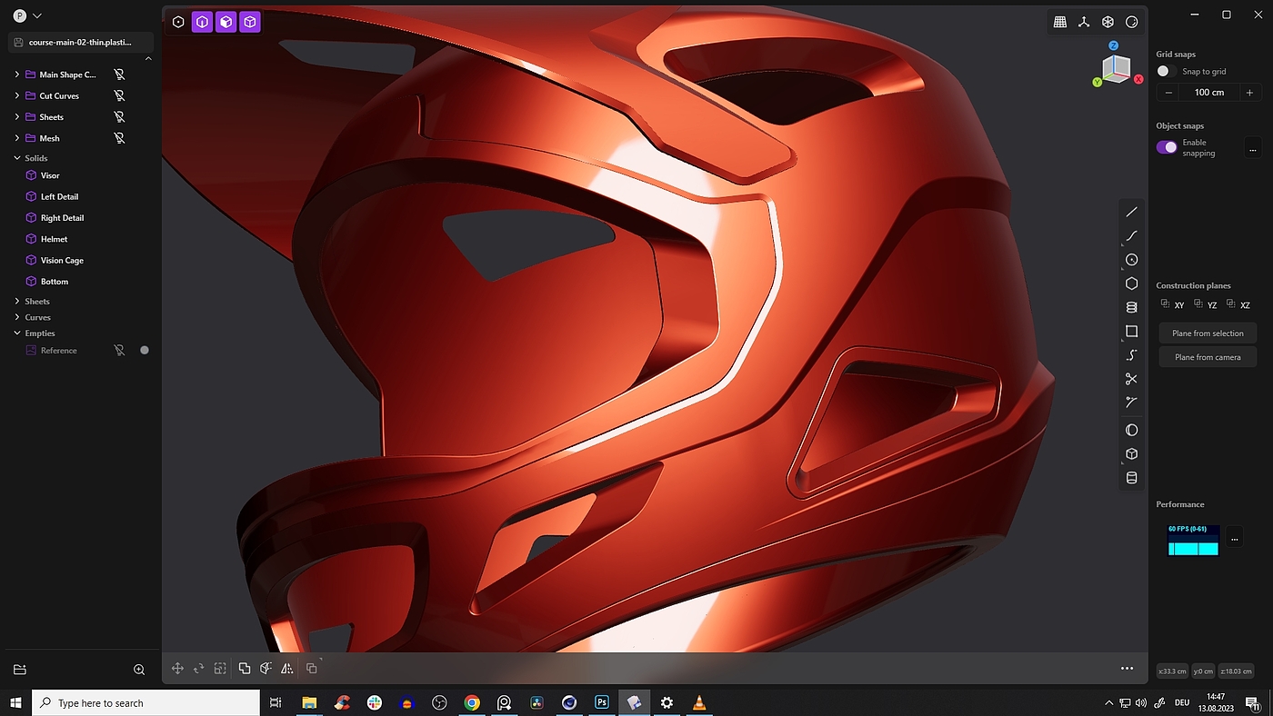 Full-face helmet，3D modeling，Helmet，