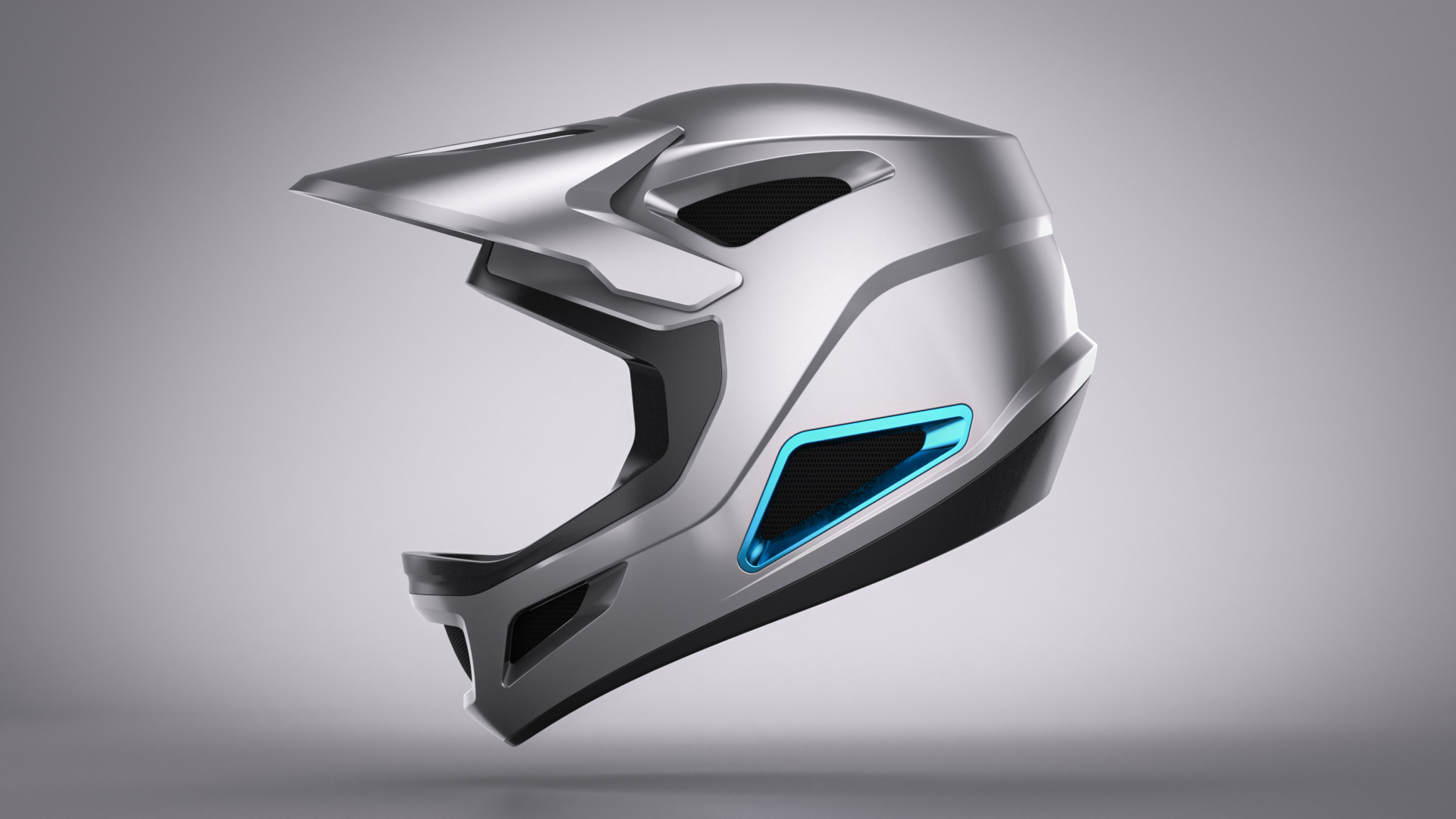 Full-face helmet，3D modeling，Helmet，