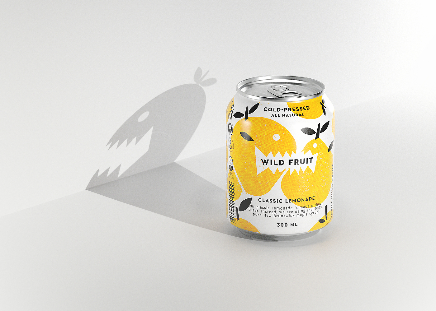 饮料，Wild Fruit，产品设计，柠檬饮料，design，can，
