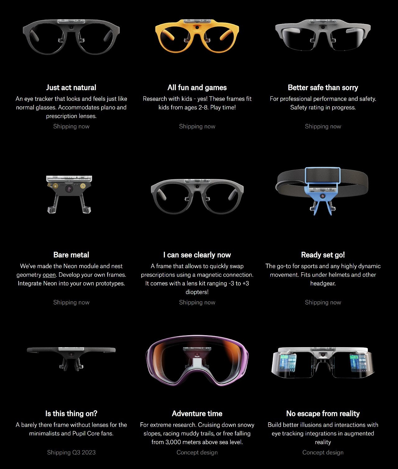 Neon，modularization，product design，industrial design，glasses，