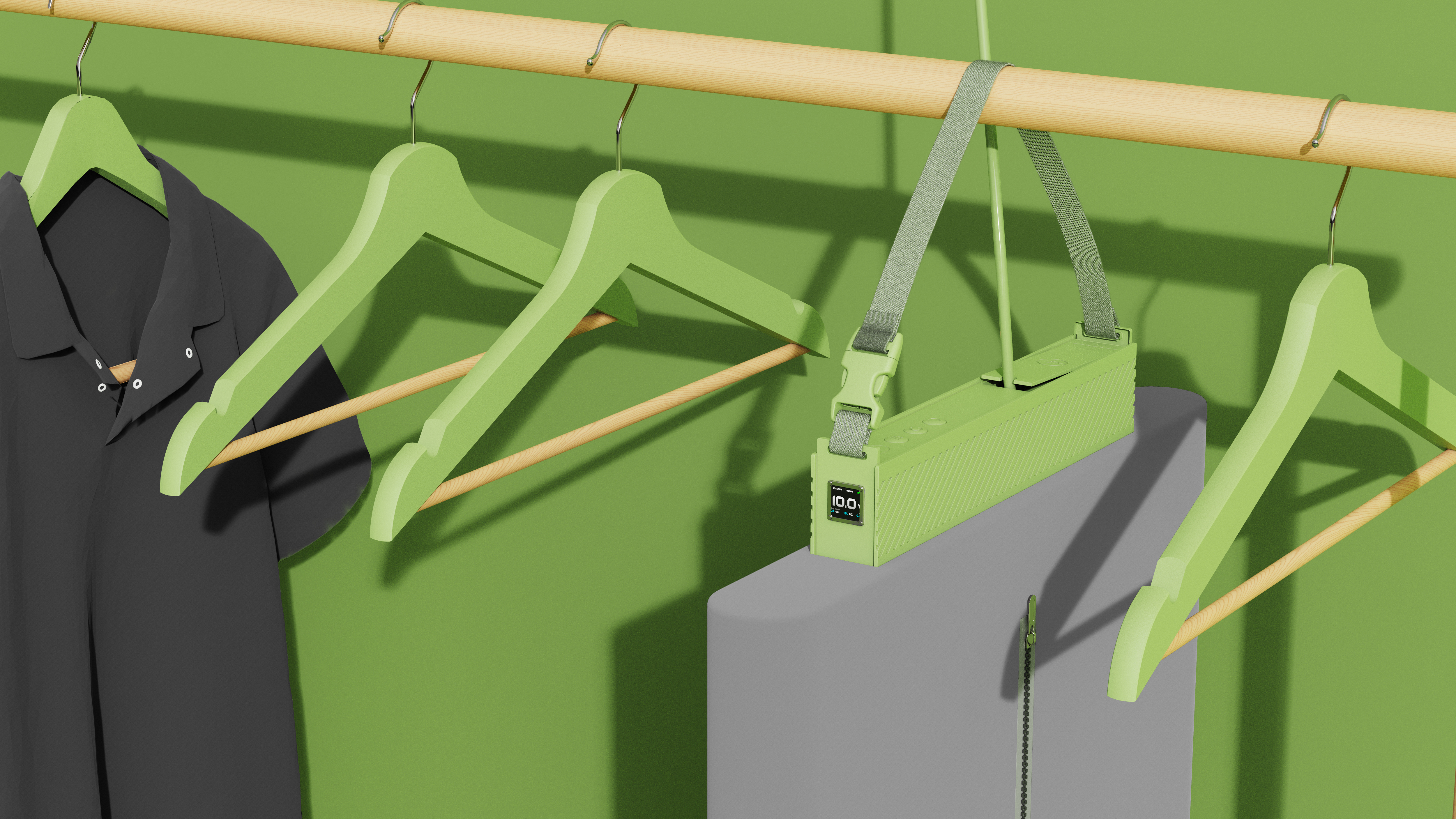 Smart clothes hanger，coat hanger，product design，Smart furniture，industrial design，Chaopin，articles for daily use，