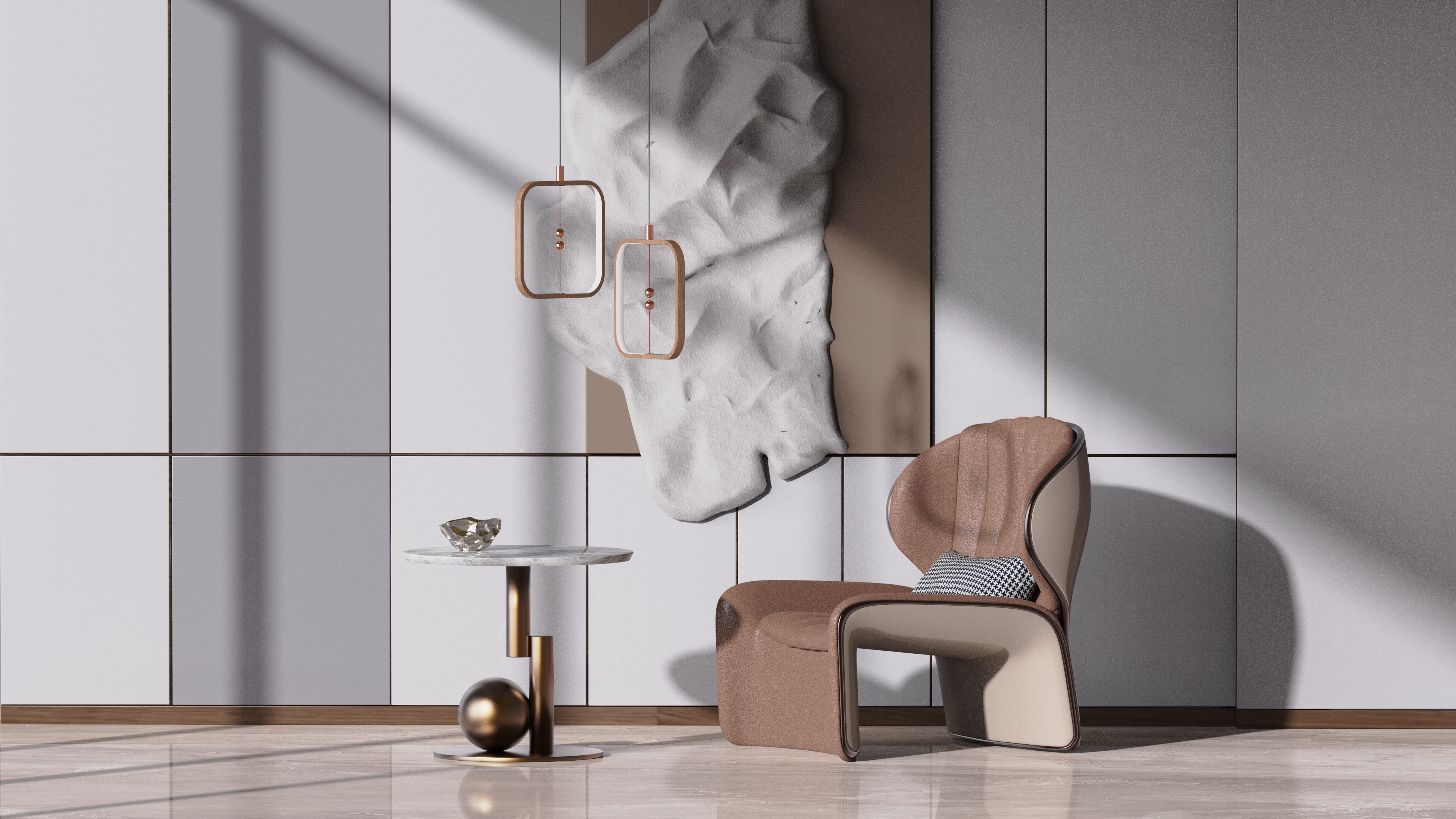 a chandelier，lamps and lanterns，Balance lamp，