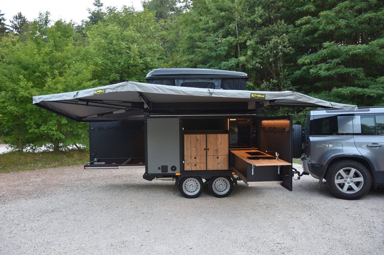 Camping Trailer，industrial design，trailer，vehicle，vehicle，