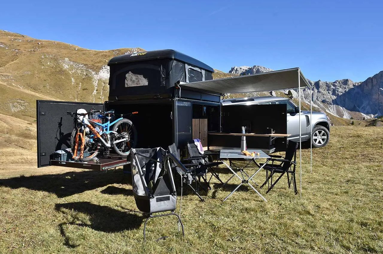 Camping Trailer，industrial design，trailer，vehicle，vehicle，