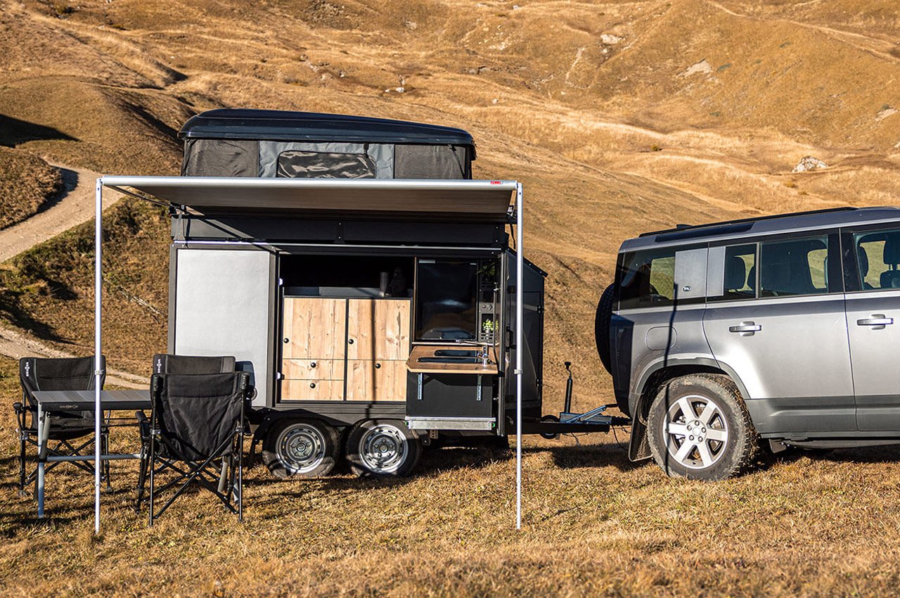 Camping Trailer，industrial design，trailer，vehicle，vehicle，