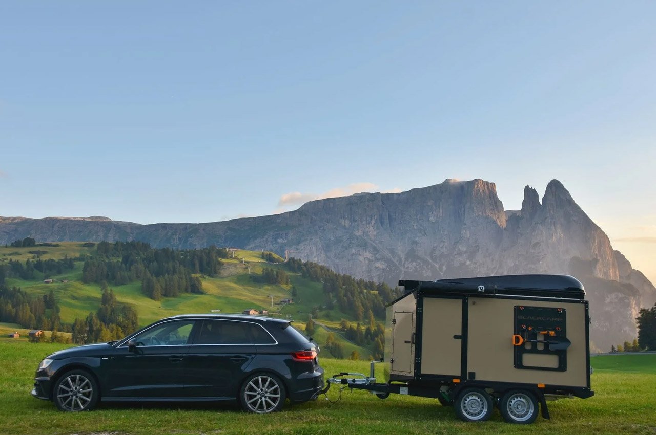 Camping Trailer，industrial design，trailer，vehicle，vehicle，