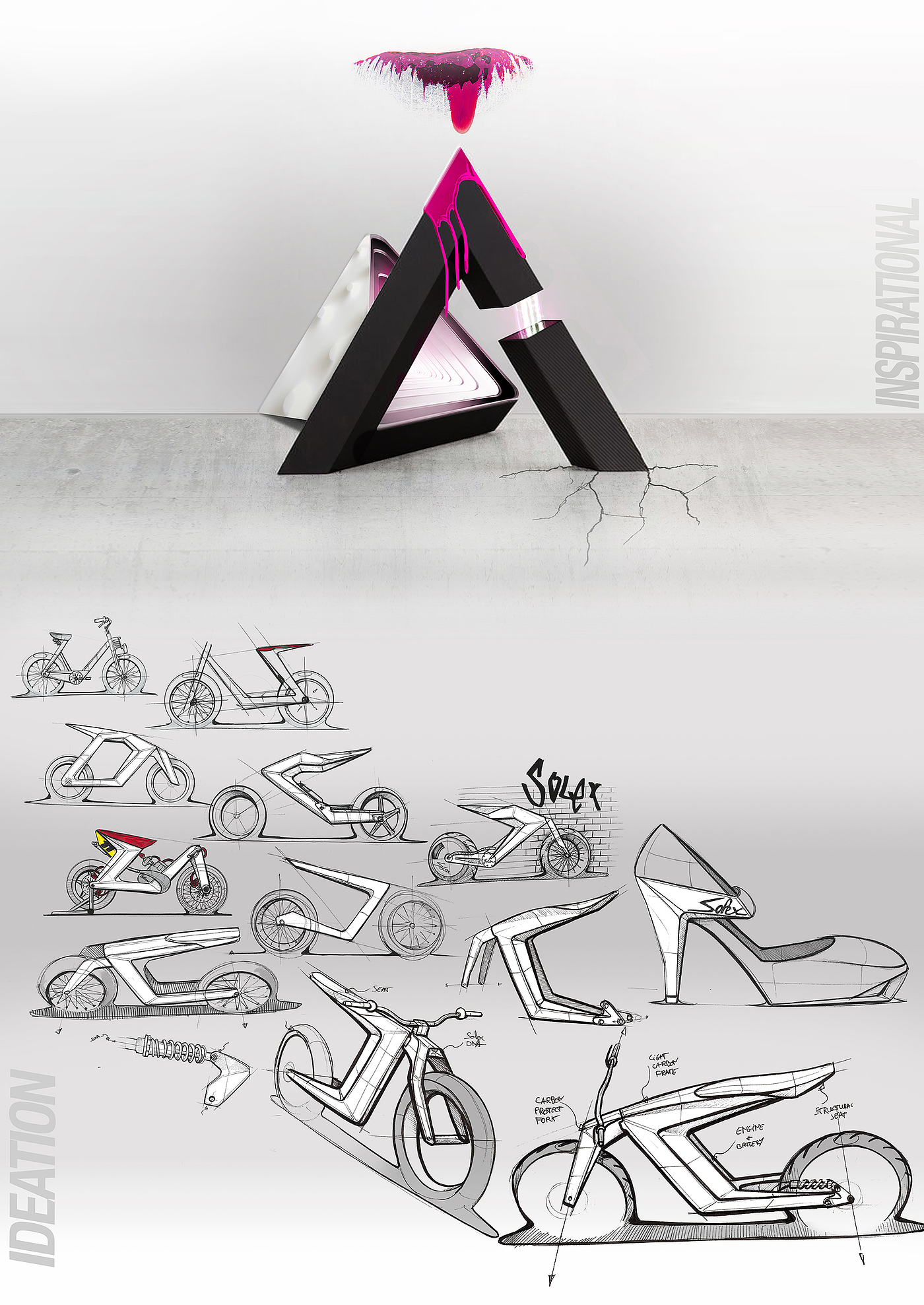 概念设计，自行车设计，SOLEX，