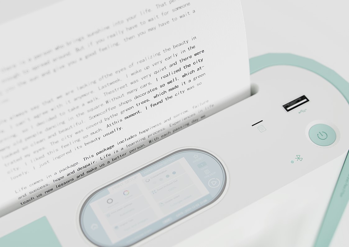 printer，environment protection，Recyclable，Office products，conceptual design，