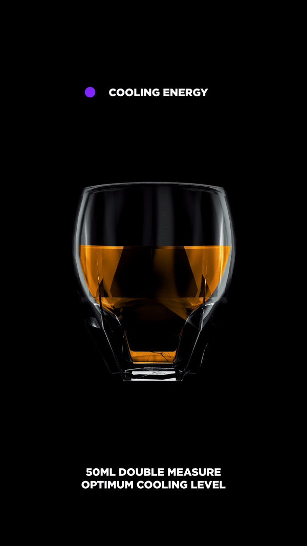 玻璃杯，冷却，黑曜石色，