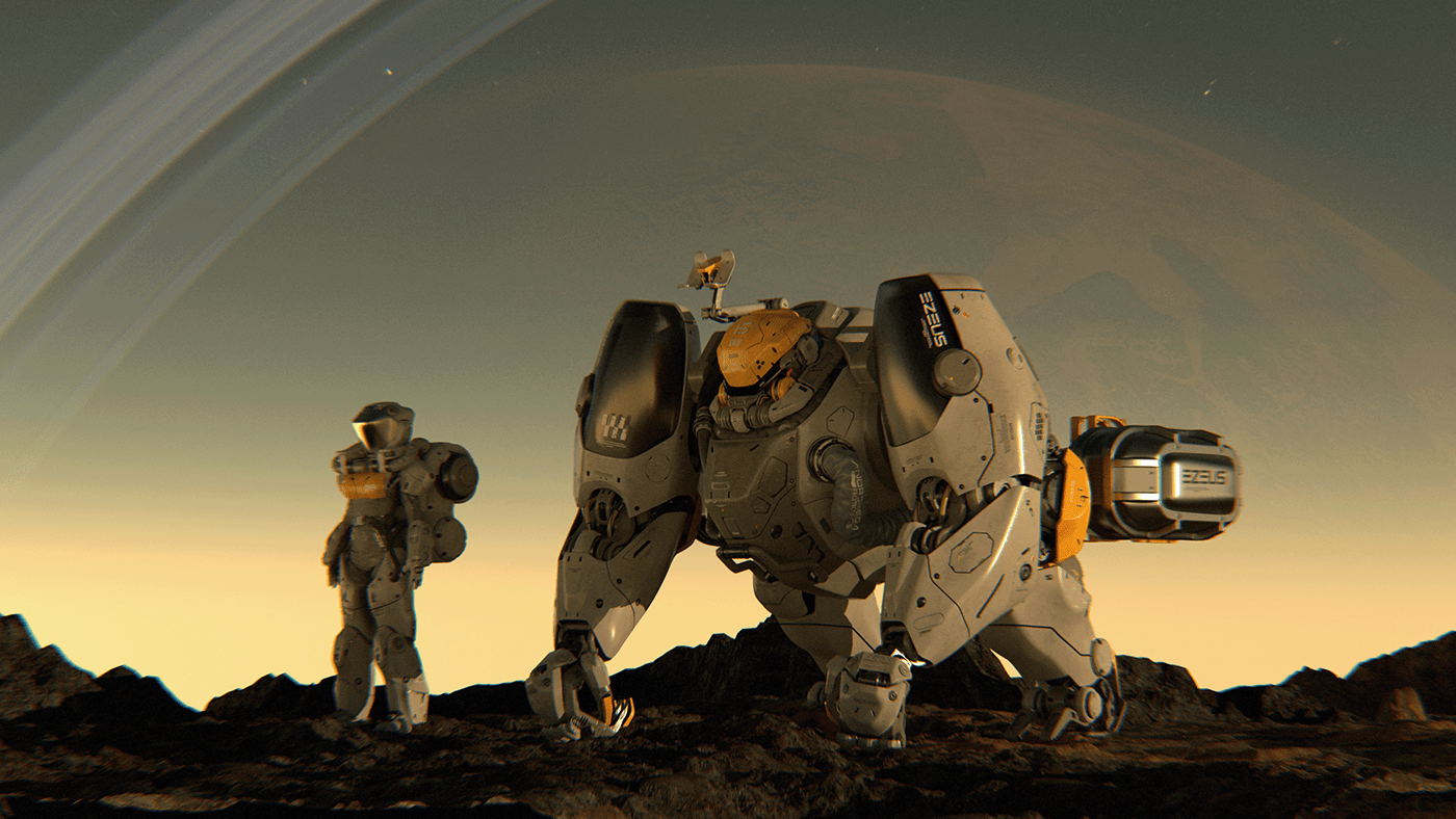 Digital art，robot，The 3D Concept，Apes，