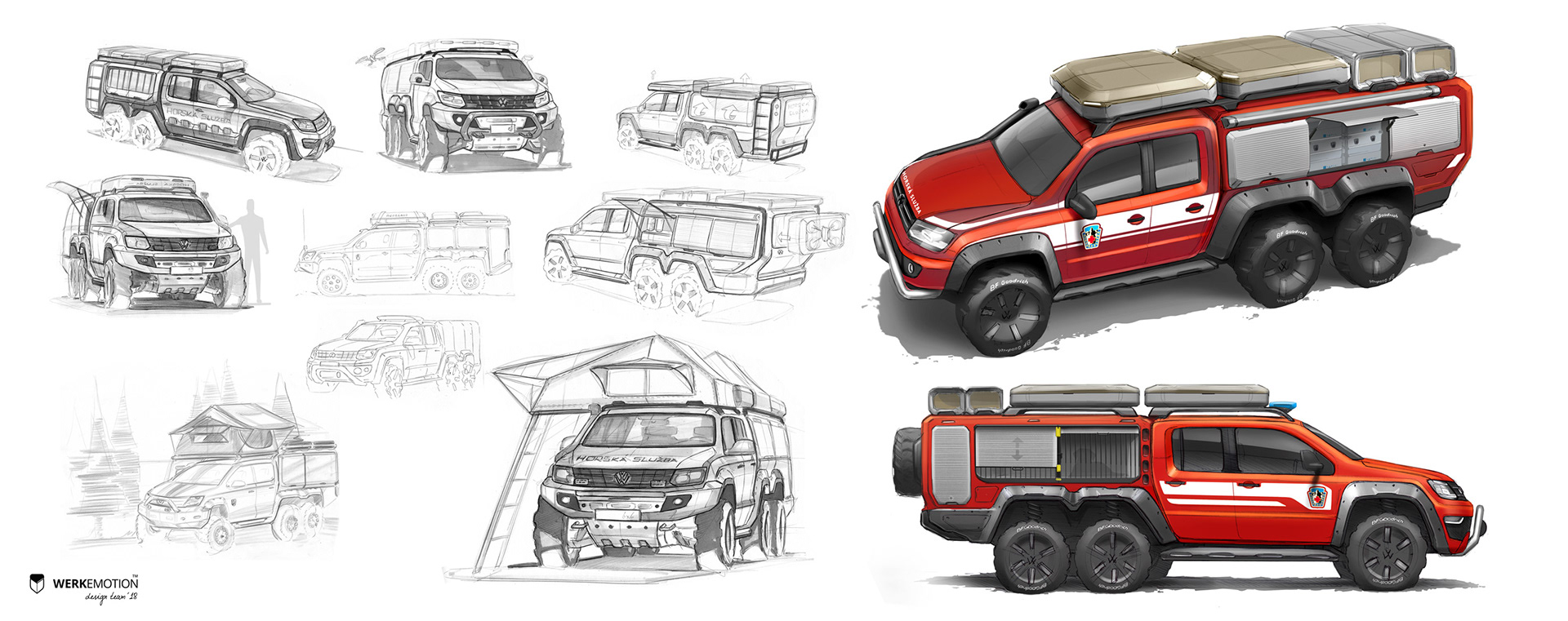 Volkswagen Amarok 6x6，Rescue service vehicle，