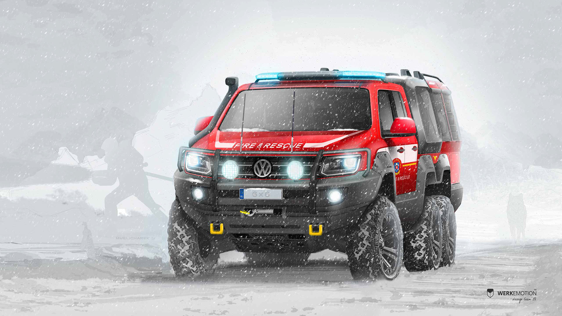 Volkswagen Amarok 6x6，Rescue service vehicle，