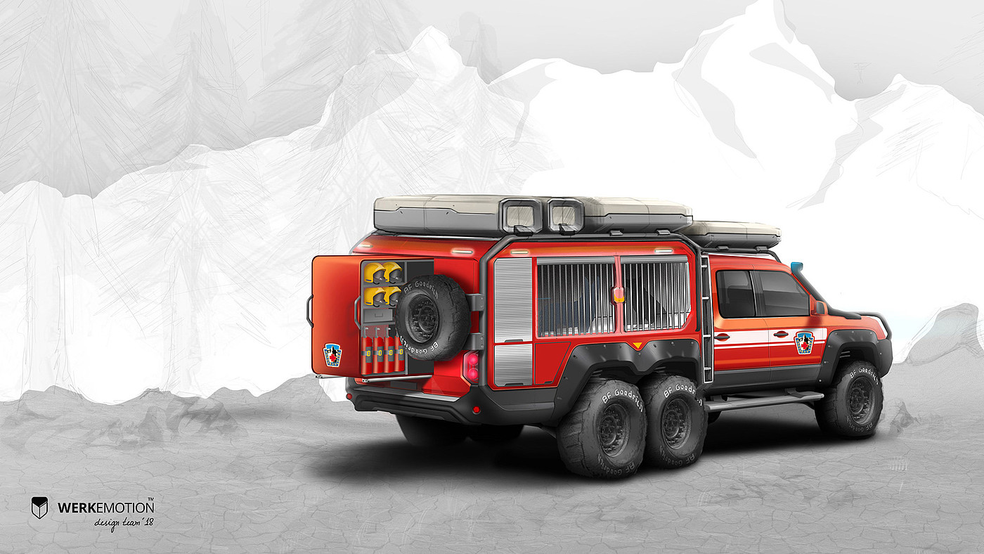 Volkswagen Amarok 6x6，Rescue service vehicle，