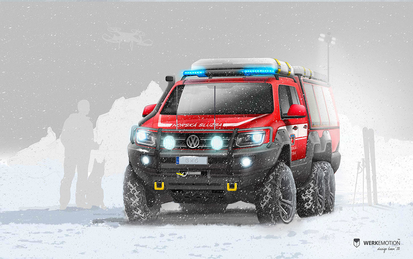 Volkswagen Amarok 6x6，Rescue service vehicle，