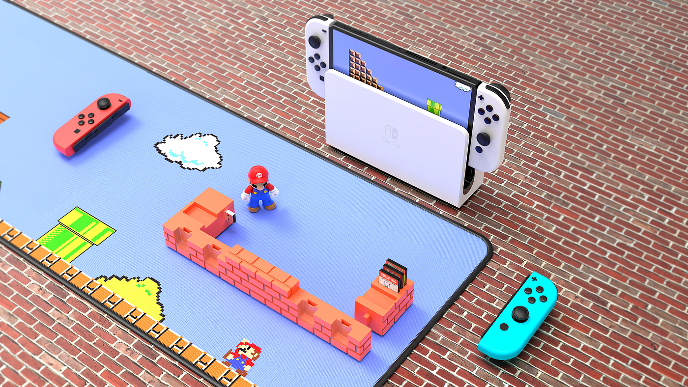 switch，Nintendo，Game handle，Charger，IP，product design，ID design，Appearance design，